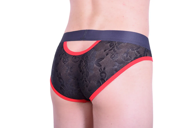 Slip JJ Malibu Slips Peep show Sous-vêtements Sheer Mens Briefs LACE 3