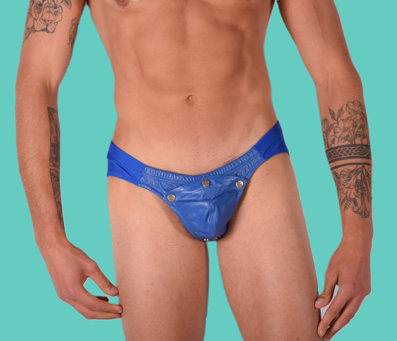 SMU Rave Peekaboo Removable Leather Pouch Brief Royal H3