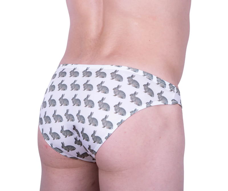 XL Slip JJ Malibu Slimmer Briefs Bunny Print 3