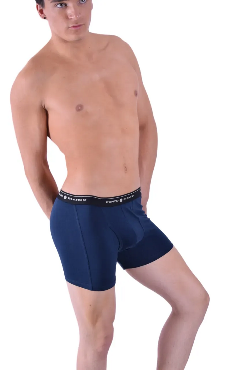 Punto Blanco Boxer Anatomic Comfy Cotton Open Fly Navy 3393 24