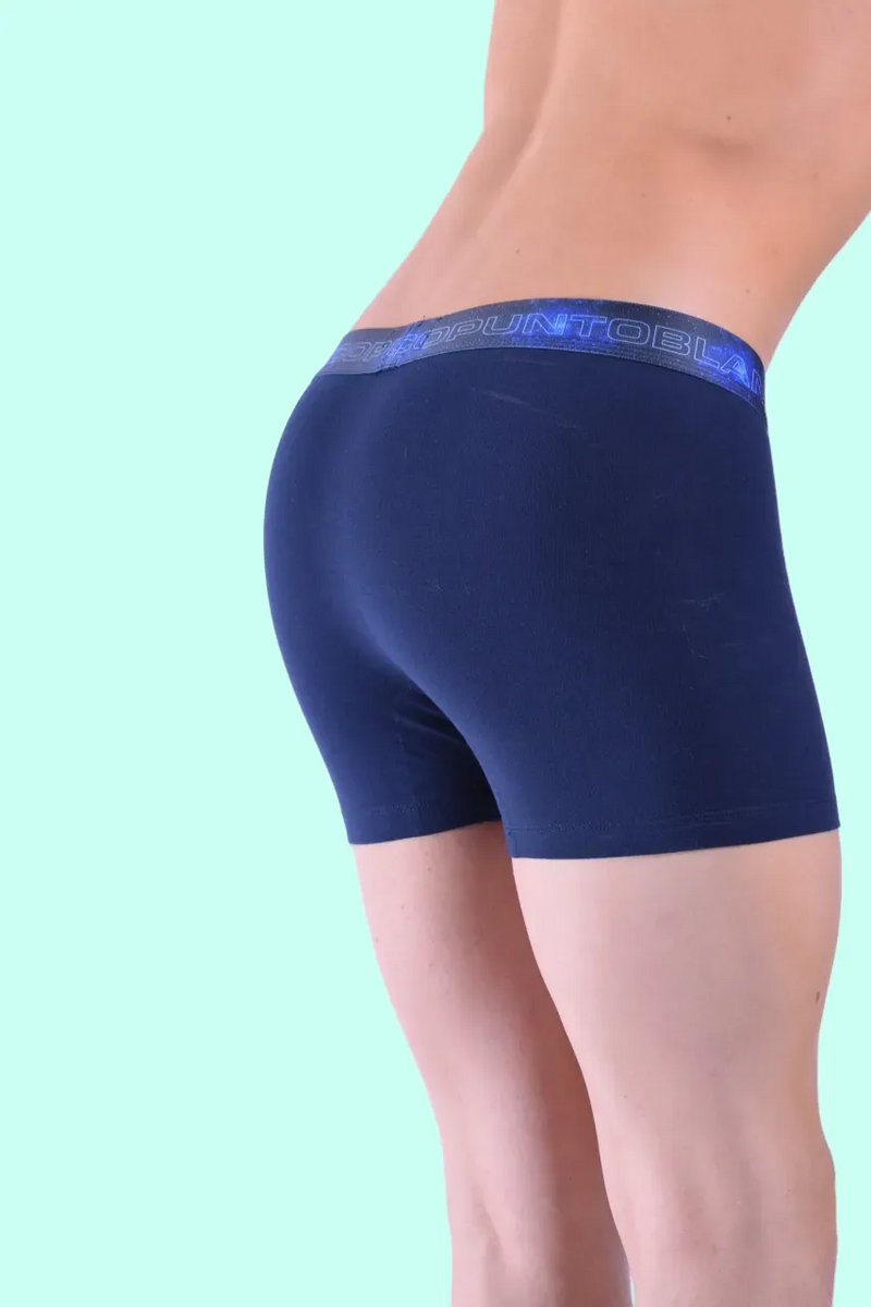 Punto Blanco Boxer Classic Star Sky Coton Bio Bleu Marine 3431 3
