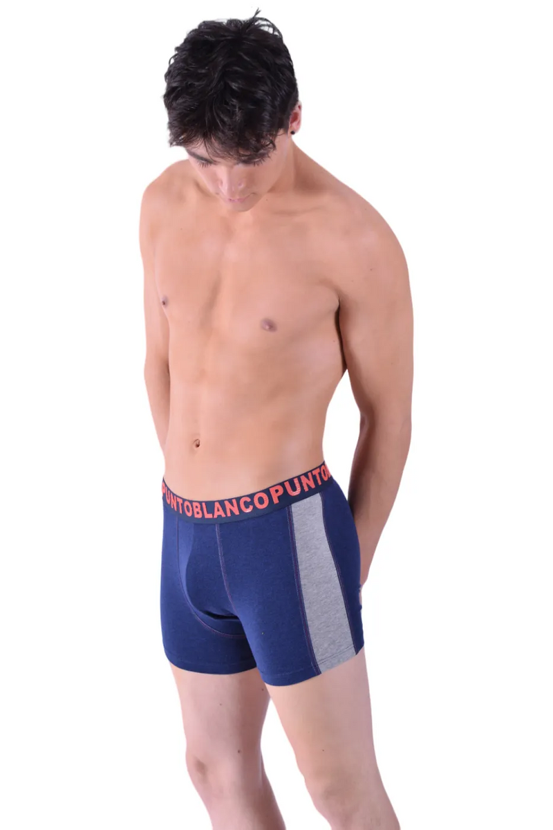 Punto Blanco Boxer Long Casual Coton Hommes Sous-Vêtements Marine 3363 1