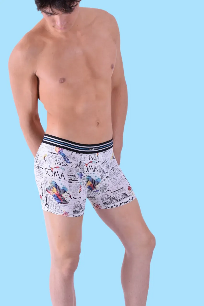 XL Punto Blanco Boxer ROMA Cities Long Boxers Lycra Super Soft 3436 2