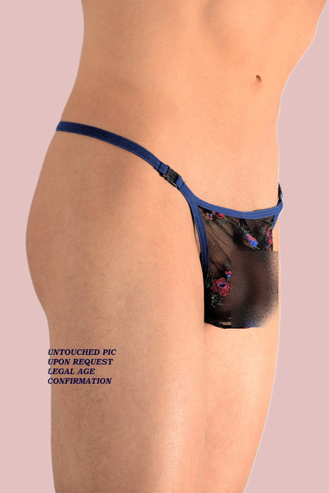 L'Homme Invisible G-String La Nuit Fleurie Snaps Y-Back Thong  MY83 7