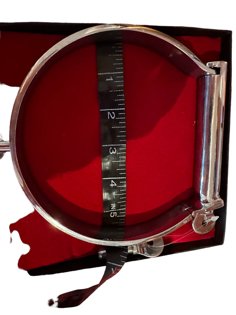 SMU Shiny Stainless Steel Medieval Rigid Collar 15.5in T1