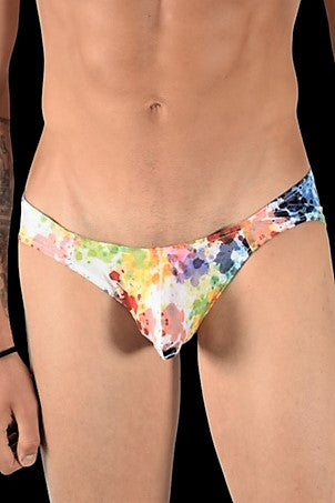 SMU Paint Splash Mini Brief Multi-Colors Speedo Cut P01203 H19