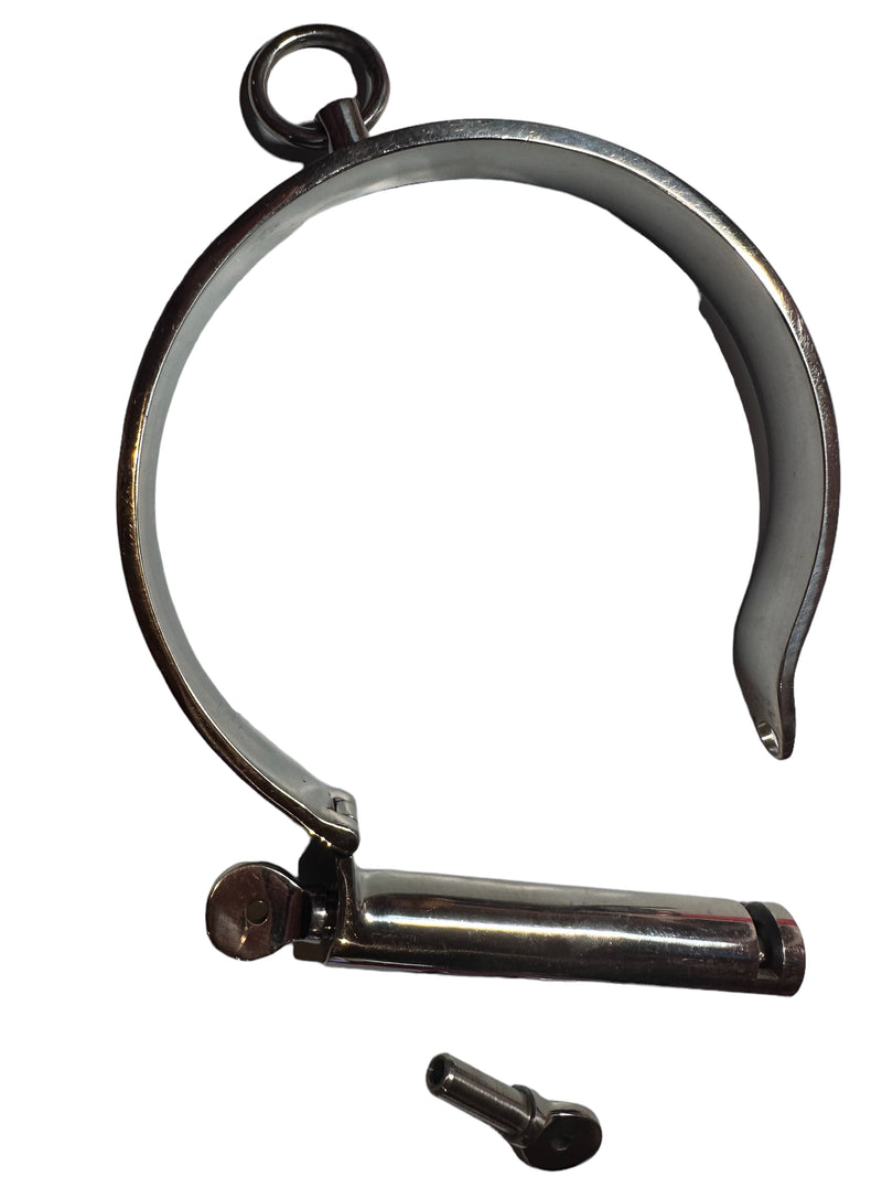 SMU Shiny Stainless Steel Medieval Rigid Collar 15.5in T1