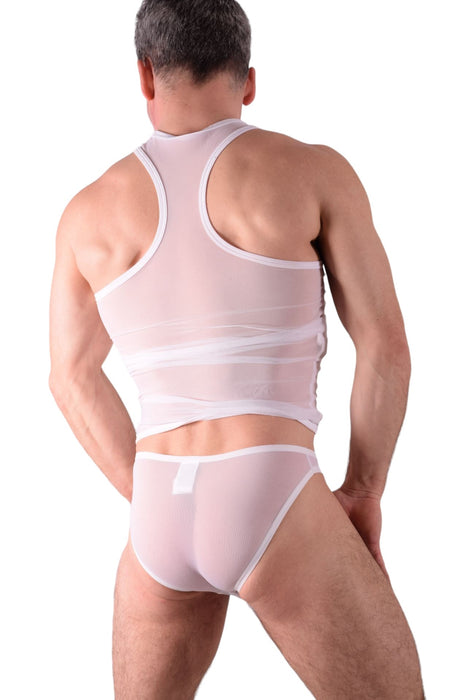 Small Private Structure Kit Tank Top + Briefs See-Thru White 3451-71