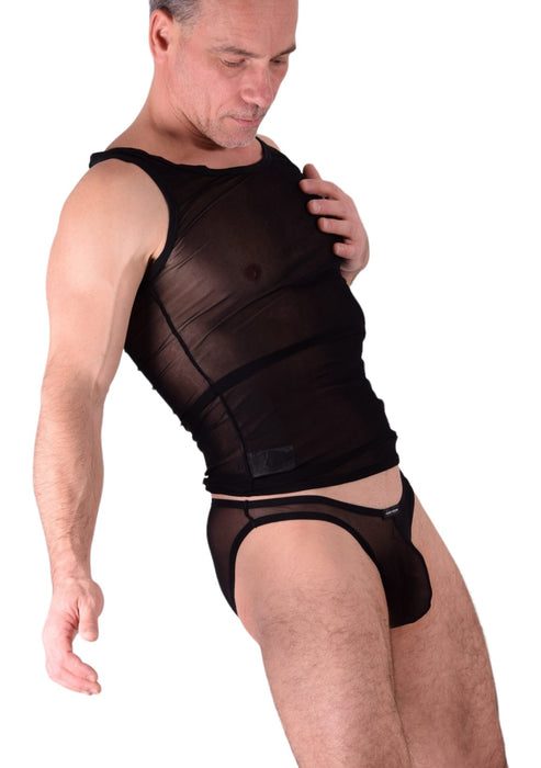 Small Private Structure Kit Tank Top + Briefs See-Thru Black 3451-71