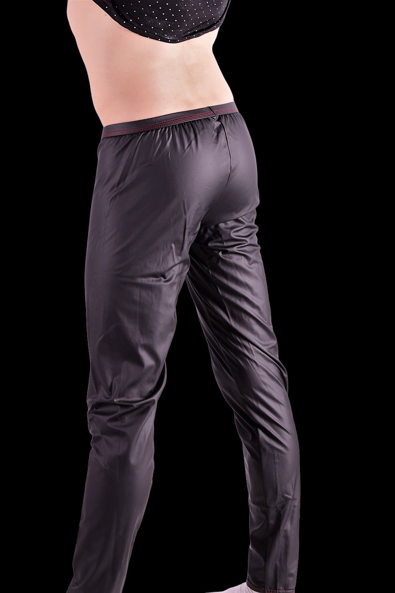 WOJOER Legging Synlex Latex-Look Legging Black Matt Red 331W421 9