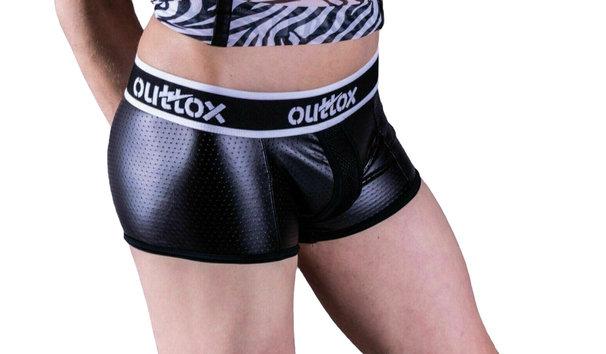 Outtox By Maskulo Shorts/Trunk Leather-Look Boxer Shorts White TR142-90 10
