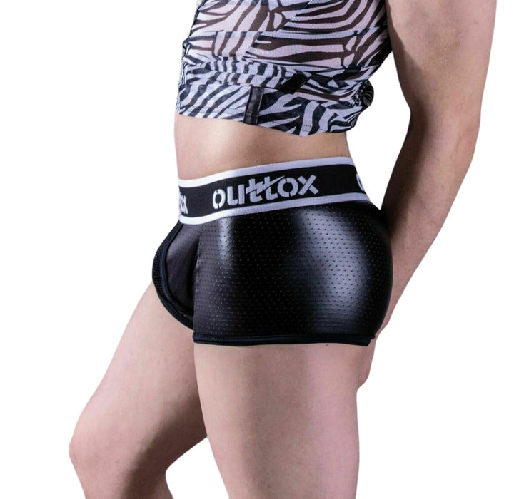 Outtox By Maskulo Shorts/Trunk Leather-Look Boxer Shorts White TR142-90 10