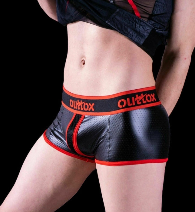 Outtox By Maskulo Boxer arrière ouvert enveloppé de rouge fétiche TR141-10 4