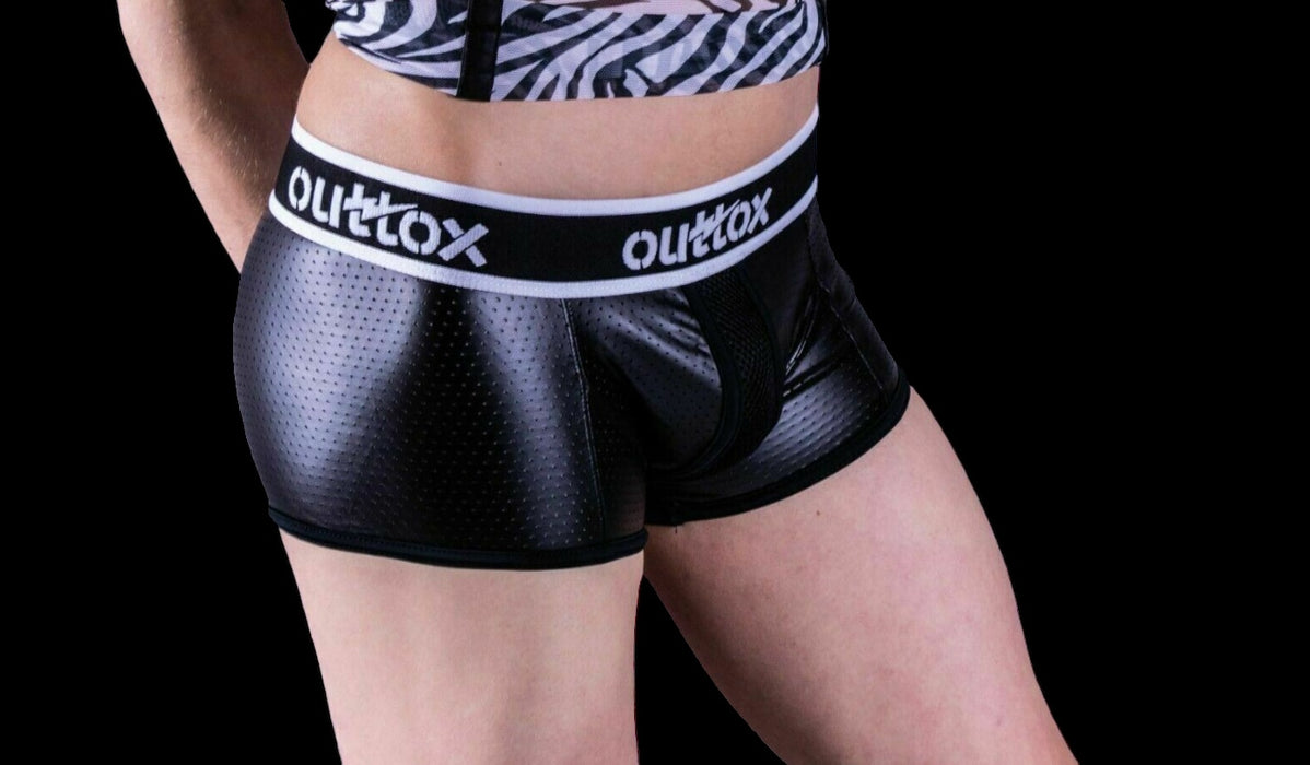 Outtox By Maskulo Shorts/Trunk Boxer en similicuir Blanc TR142-90 10
