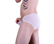 L/XL MOB EroticWear Super Sexy Mens Underwear Side Way Mesh white MBL33 36