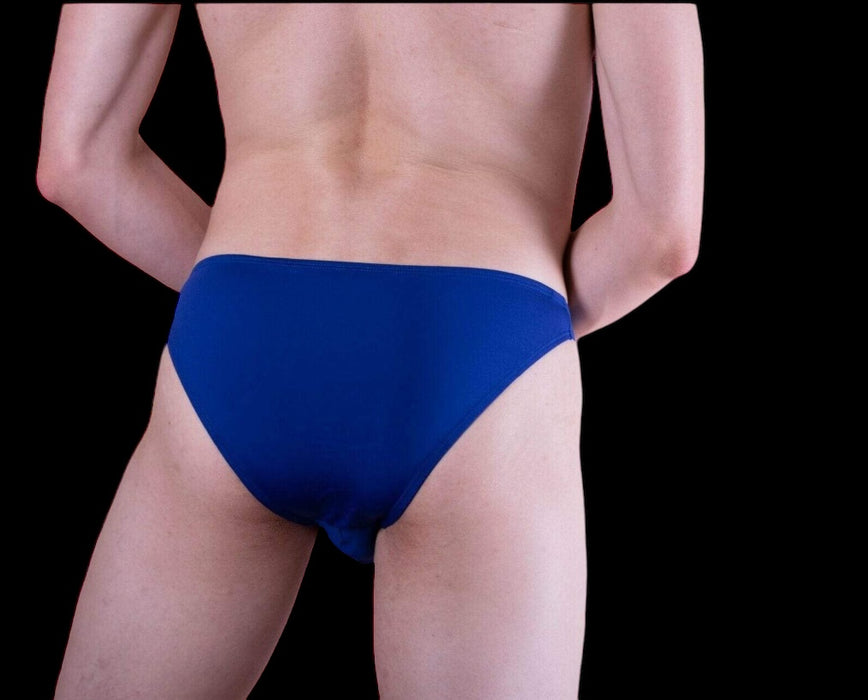 LARGE MOB Érotique Sexy Hommes Sous-Vêtements Taille Basse Slip Bikini Coupe Bleu MBL40 4