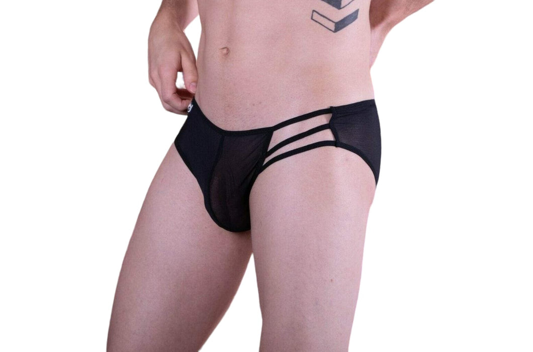 MOB Erotic Mens Wear Super Sexy Mens Underwear Side Way Mesh Black MBL33 3