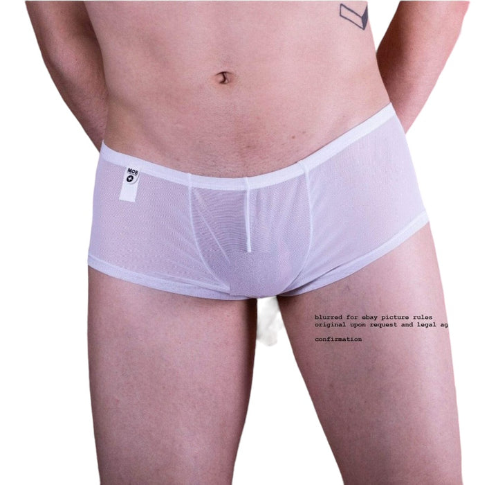 MOB Boxer Brief Sexy Erotic Underwear For Men Sheer White Mbl04 3
