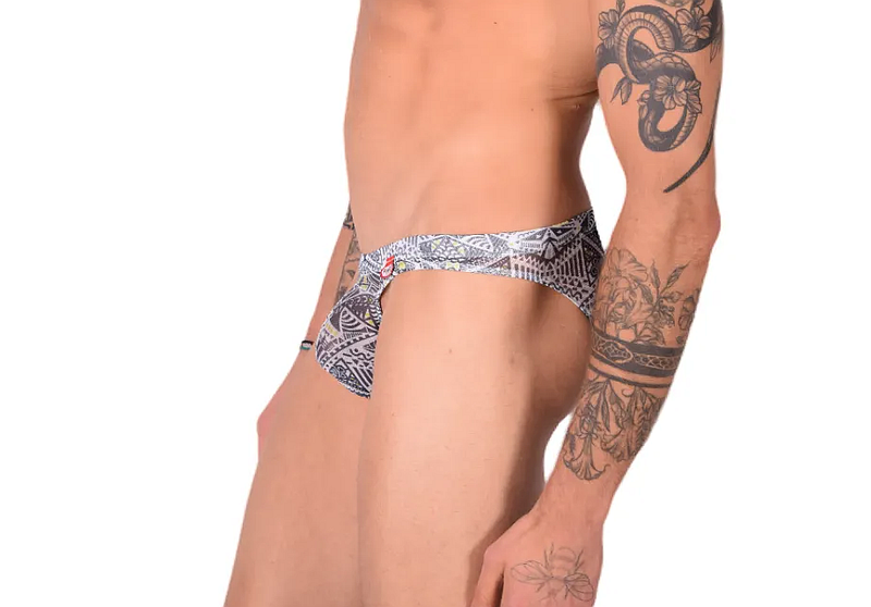 PIKANTE Tribal Castro Briefs Smooth Stretchy Microfiber White Brief 0501 1