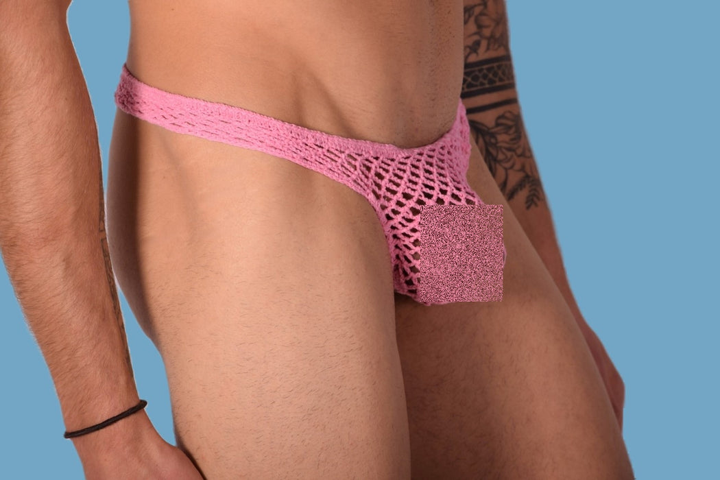 Small SMU Underwear Hand Knitted Thong 33322 MX11