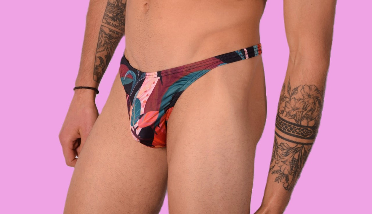 S/M SMU Mens Underwear Thong Multi Color 33327 MX11