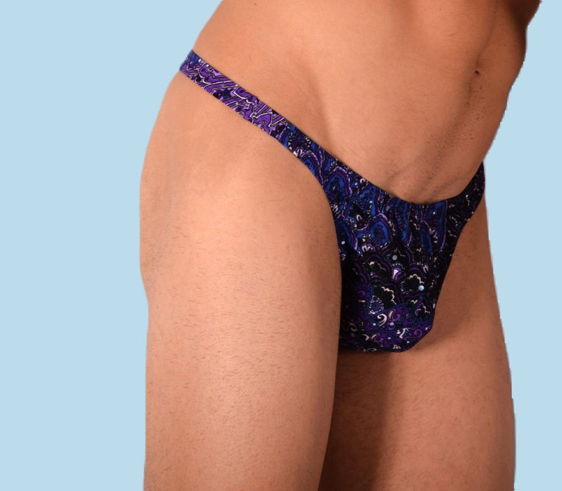 S/M SMU Mens Underwear Thong Dark Brilliant 33339 MX11