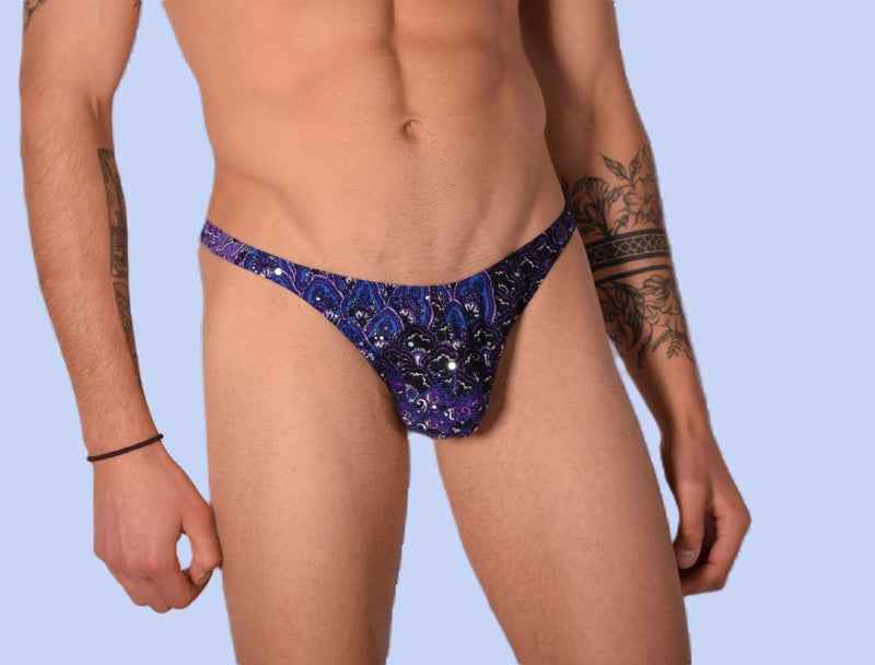 S/M SMU Mens Underwear Thong Dark Brilliant 33339 MX11