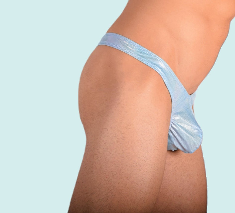 XS/S SMU Mens Underwear Thong Flashy Aqua  33363 MX11