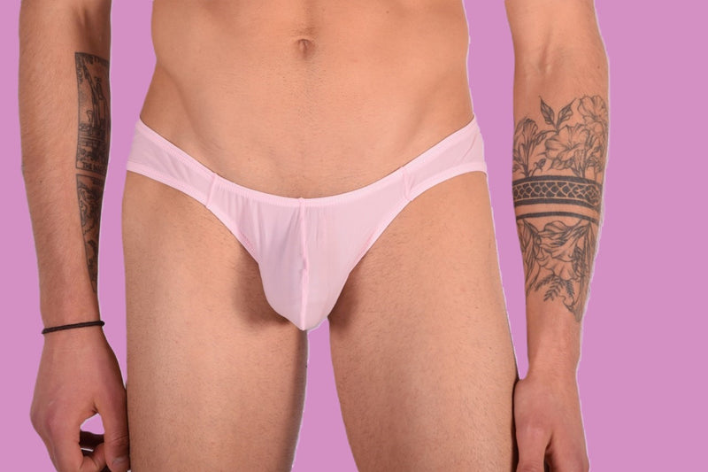 SMU Underwear Mini Sheer Pastel Pink Brief 33374 MX11
