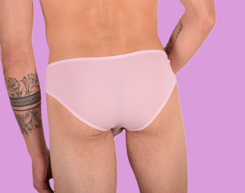 SMU Underwear Mini Sheer Pastel Pink Brief 33374 MX11