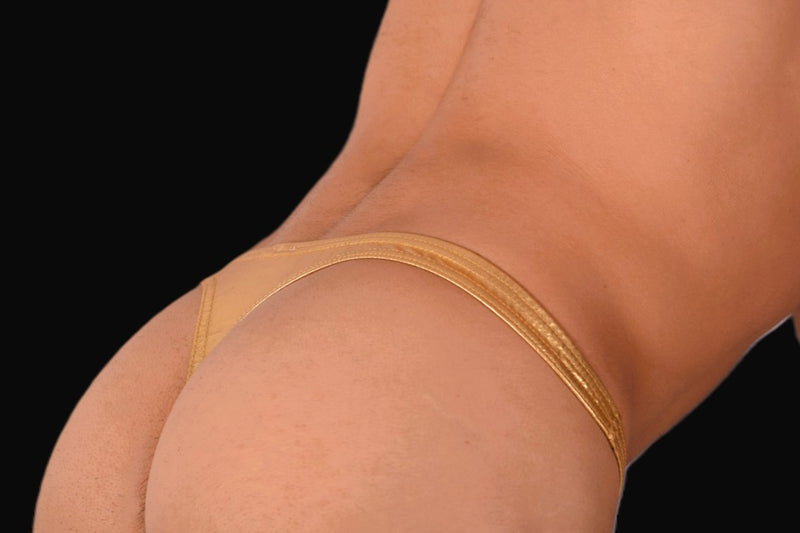 XS/S SMU Mens Hot Gold Flash Thong 33400 MX11