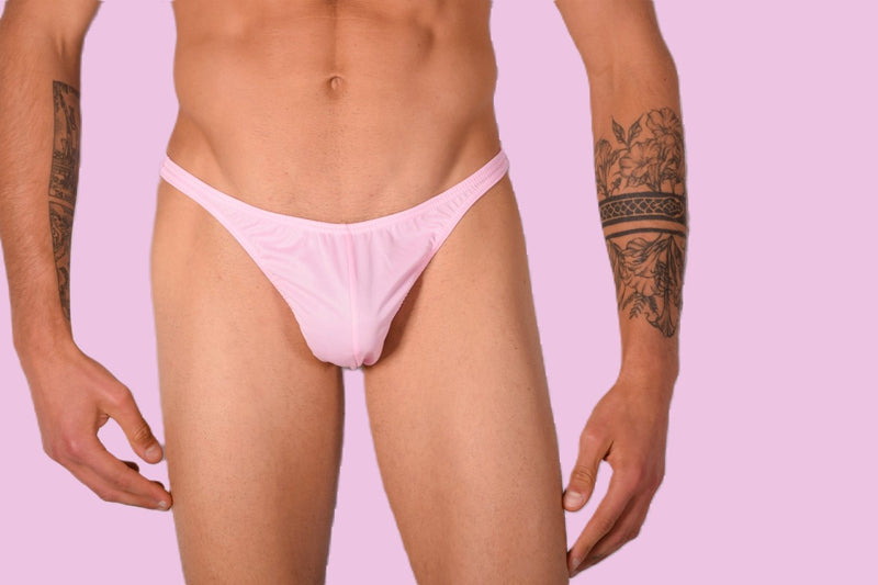 XS/S SMU Mens Pastel Pink Thong 33414 MX11