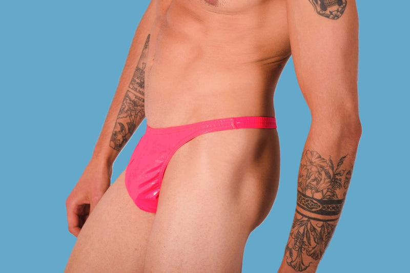 XS/S SMU Mens Flashy Coral Thong 33415 MX11