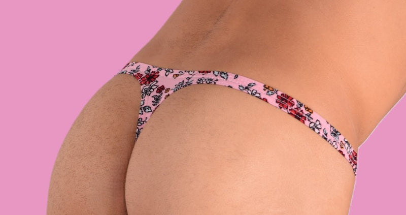 XS/S SMU Mens Flash Thong Flower Print 33459 MX11