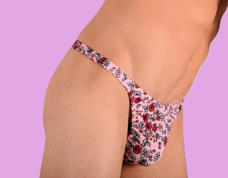 XS/S SMU Mens Flash Thong Flower Print 33459 MX11