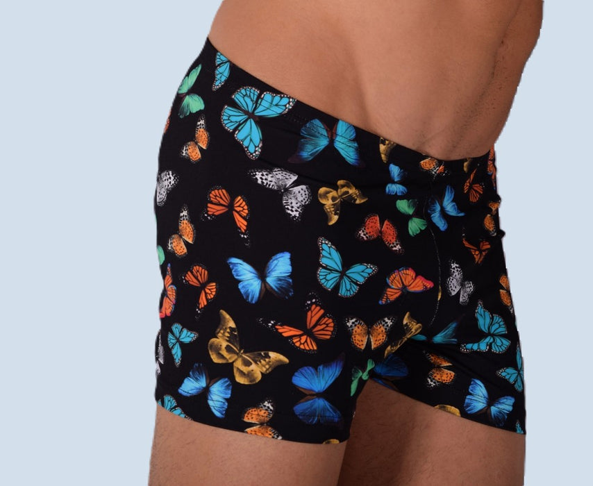 XS/S SMU Mens Swim Hipster Underwear Butterflies 43112 MX12