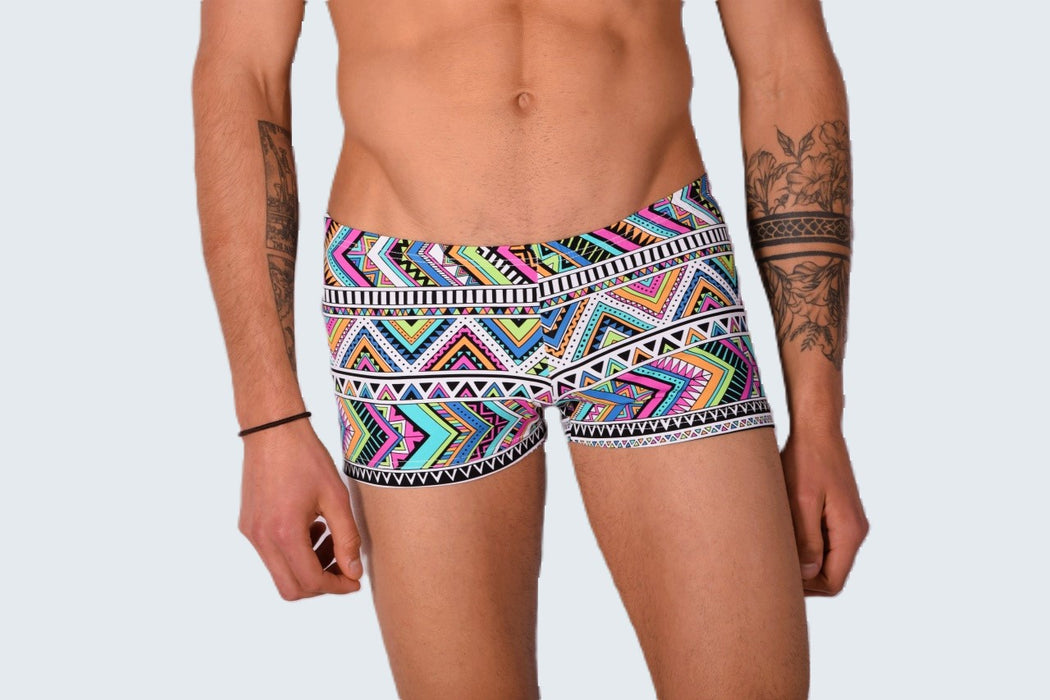 XS/S SMU Mens Swim Hipster Underwear Abstract 43122 MX12