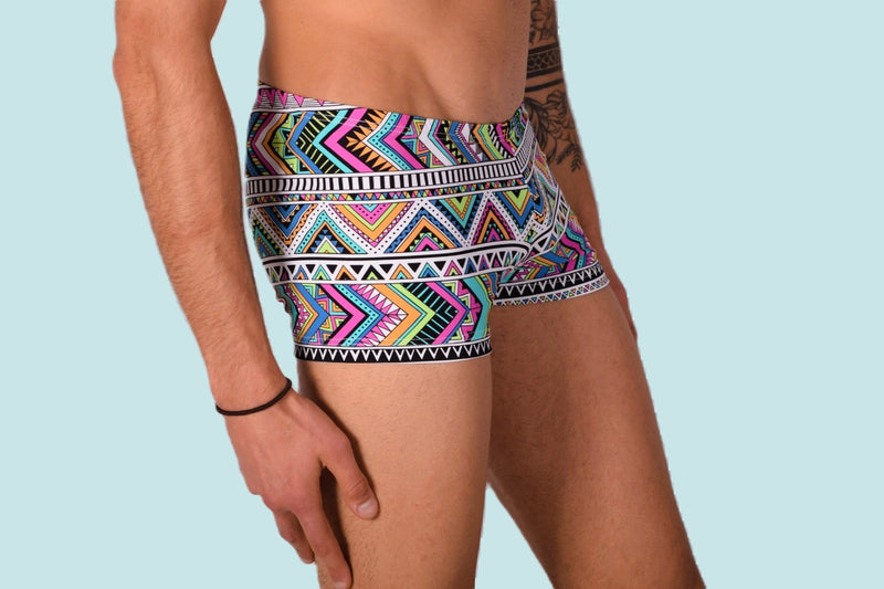 XS/S SMU Mens Swim Hipster Underwear Abstract 43122 MX12