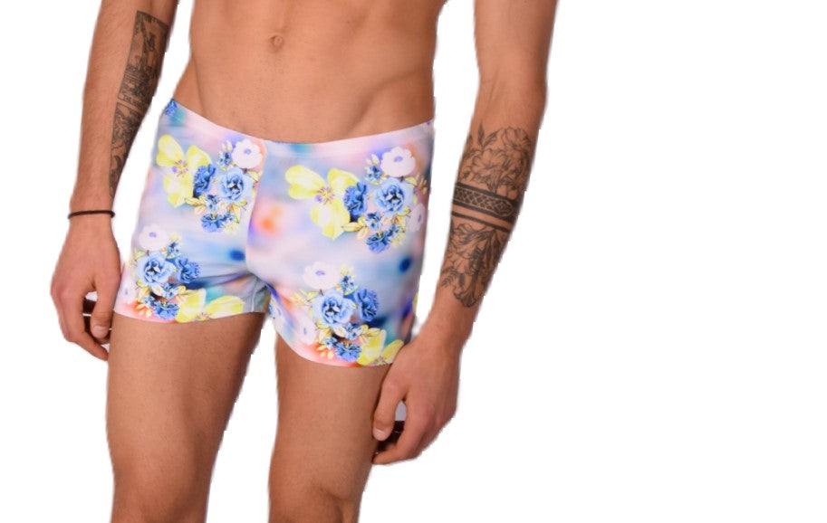 XS/S SMU Mens Swim Hipster Underwear Flowers 43139 MX12