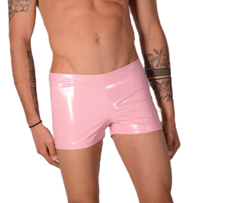 XS/S SMU Mens Faux Leather Look  Hipster Underwear Pastel Pink 43153 MX12
