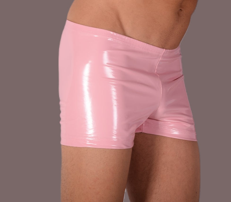 XS/S SMU Mens Faux Leather Look  Hipster Underwear Pastel Pink 43153 MX12