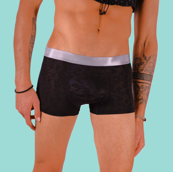 SMU Boxer Sheer Skin Molding Hipster Black 100715 H63