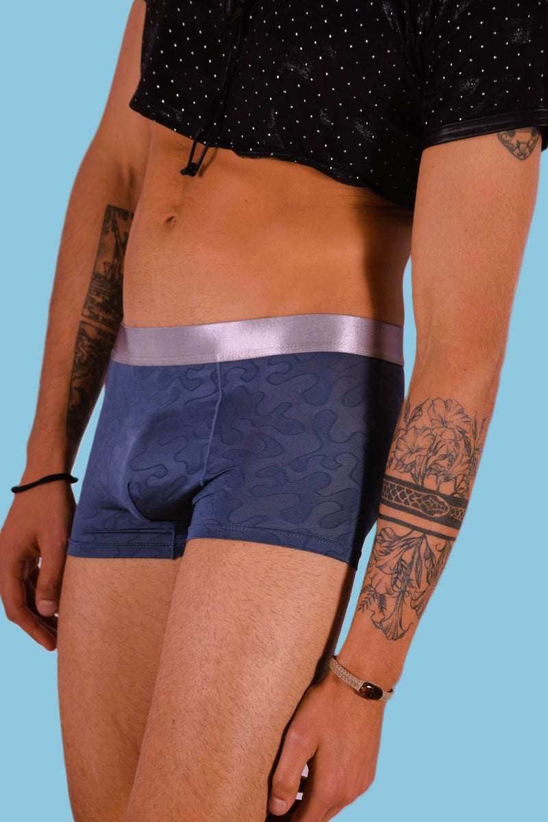 SMU Boxer Sheer Skin Molding Hipster Navy 100715 H63