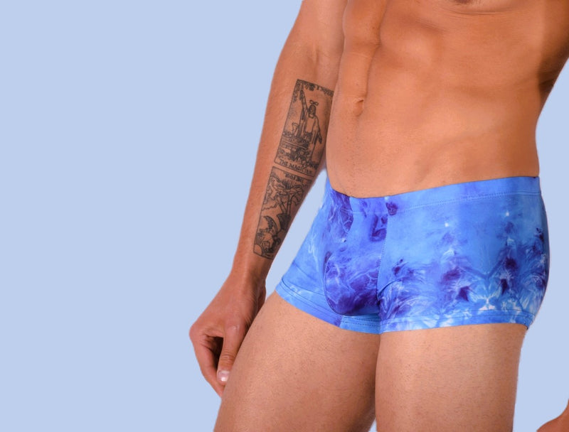 SMU Proud Mini Boxer Brief Sporty Cut Blue Multi P01005 H48