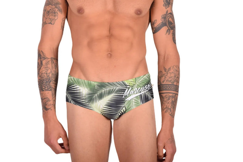 Marcuse Havana Swim-Trunk Tropics Swimsuit Italian Fabric Green 8517 3