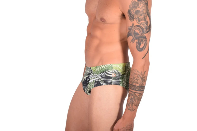 Marcuse Havana Swim-Trunk Tropics Swimsuit Italian Fabric Green 8517 3