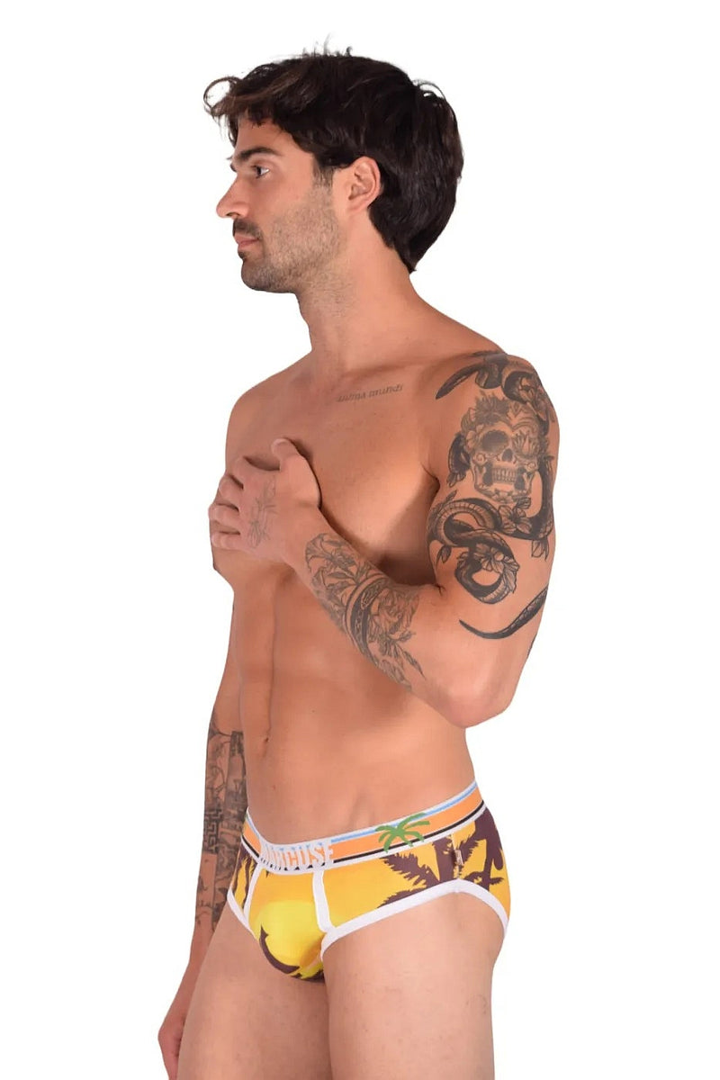 Marcuse Slip Ibiza Sunset Classique Bande Élastique Fashion Slip Jaune 5415 4