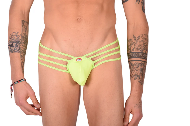 Small PIKANTE Seduction Briefs Silky Second Skin Seamed Pouch Lime Green 0496 1