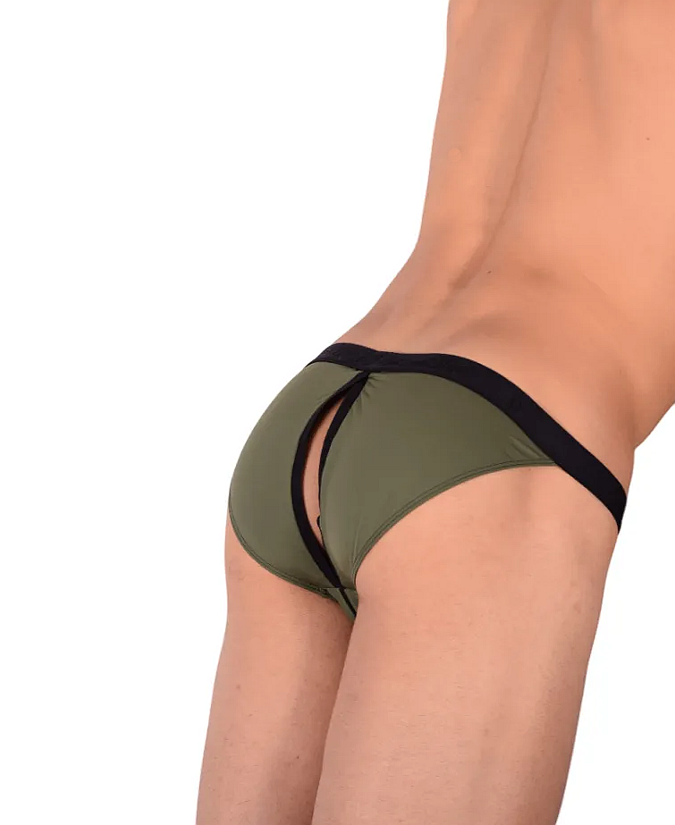 PIKANTE Virgin Bikini Briefs Sexy Back Opening Brief Green 0840 1