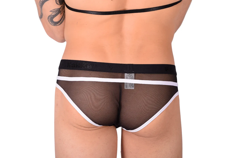 PIKANTE Harnais HOT Slip taille basse extensible transparent Noir 0495 1